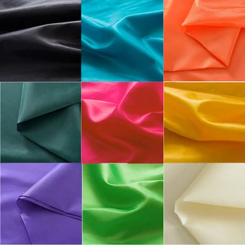

1.50(width)*2m 19Colors Imitate Silk Satin Fabric Sewing Cloth lining Wedding Party Decoration Kids Bedding Pajamas Home Textile