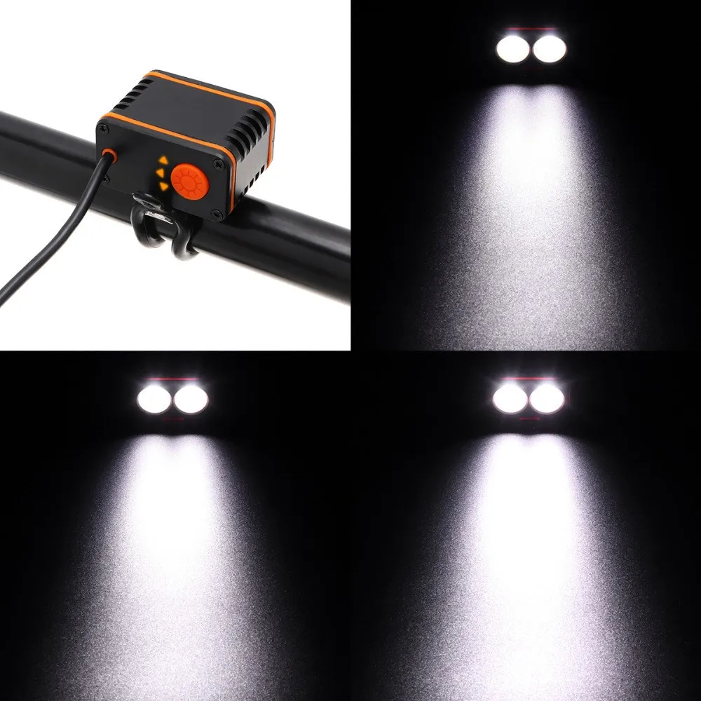 DL01 1200LM 2xT6 LED 4 режима передняя фара для велосипеда контроль температуры дисплей
