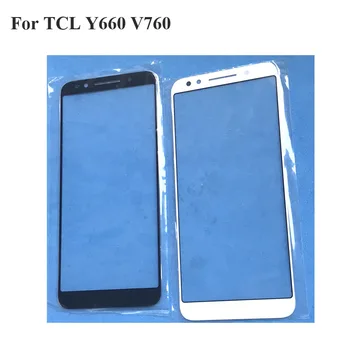 

2PCS For TCL V760 Front LCD Glass Lens Touch screen Panel For TCL Y660 Outer Screen Glass without flex For TCL V 760 Y 660