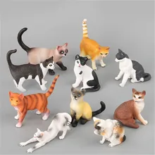 Для детей игрушка статуя фермы имитация мини кошка модель