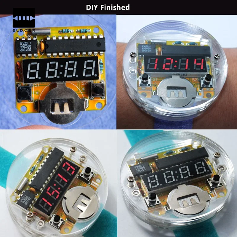 

NEW 4 Bits Digital Tube DIY kit LED Digital Watch Electronic Clock Kit Microcontroller MCU Diy Watch Red LED Display