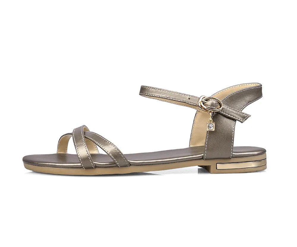 Ceny MORAZORA rozmiar 33 46 2019 nowy przyjeżdża kobiety sandały prosta klamra letnie buty oryginalne skórzane damskie wygodne sandały na płaskim obcasie