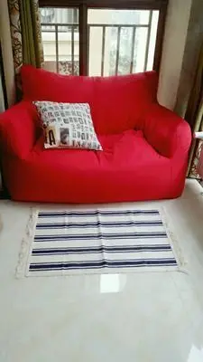 Луи Мода Гостиная креативный ленивый диван двойной личности для взрослых спальня небольшой диван-кровать-татами - Цвет: Red canvas