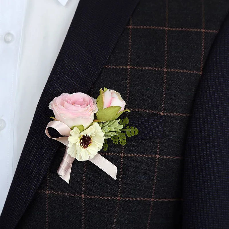 WeddingBobDIY бутоньерка для жениха Мужские бутоны с отверстиями оформления детской