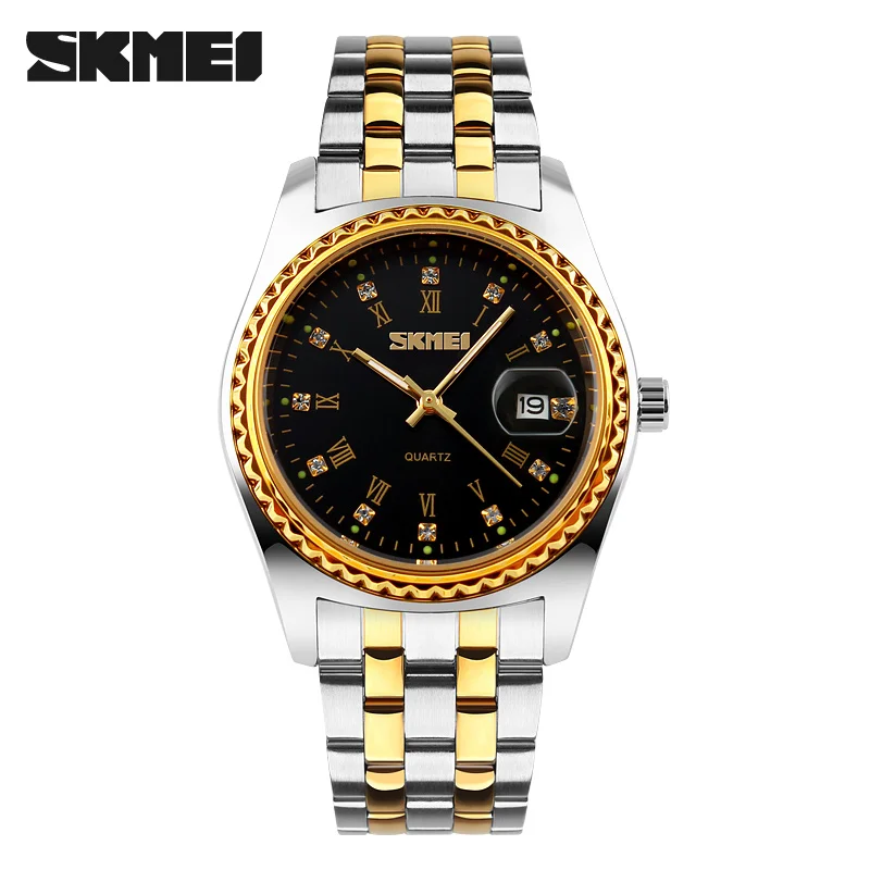 Мужские Бизнес Кварцевые часы SKMEI люксовый бренд модные часы аналоговые кварцевые часы 30 м водонепроницаемые мужские часы Relogio Masculino s