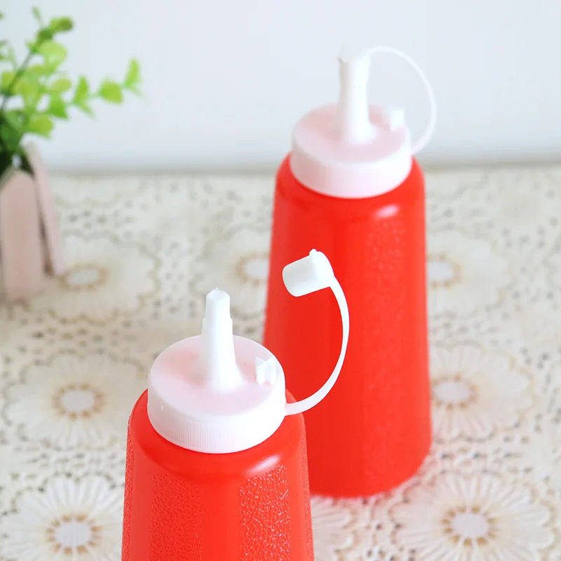 3 Pcs/Set High Quality Plastic Sauce Bottle Ketchup Mustard Condiment Container Dispenser on