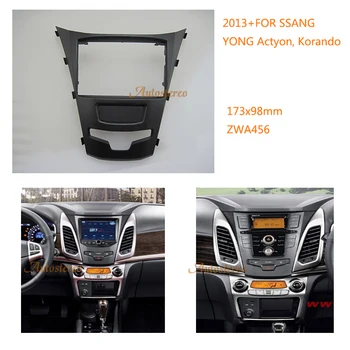 

Double Din Car Radio fascia for SSANG YONG Actyon, Korando 2013+ Facia Panel Adapter Trim kit surrounded Frame Audio Bezel Facia
