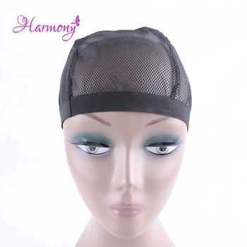10pcs/lot Black Color Dome Cornrow Wig Caps Easier Sew In Hair Stretchable Weaving Cap Elastic Nylon Mesh Net Wholesale hairnet 3