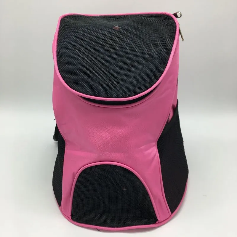 Переноска для маленьких собак, переноска для домашних животных, кошек, переносная сумка на молнии, сетчатый рюкзак, дышащие сумки для собак - Цвет: Розовый
