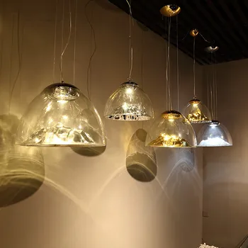

Simple modern art restaurant bedroom designer chandelier creative golden mountain silver mountain Glass living room luxury lamp