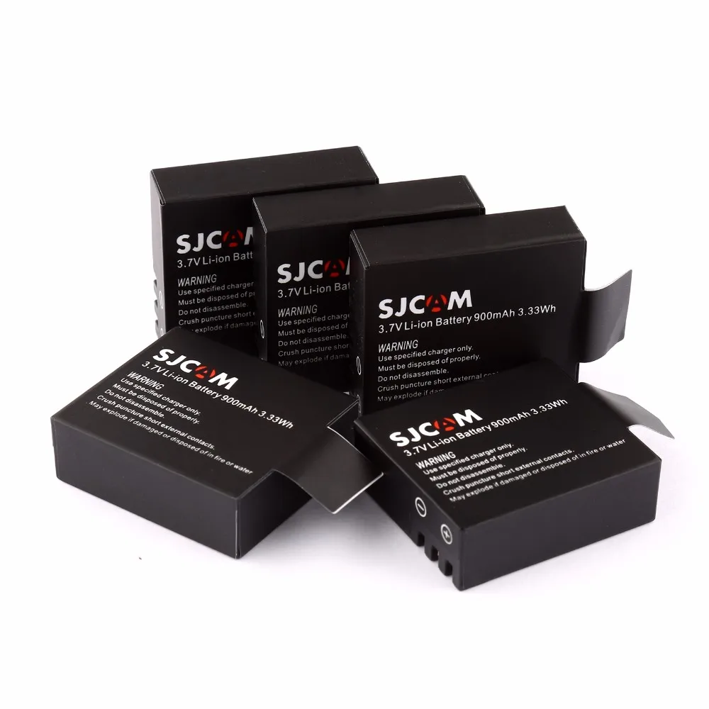 

5Pcs 900mAh Sj4000 Battery Rechargeable Li-ion Spare Batteries Sports Action Camera Accessories For Sj4000