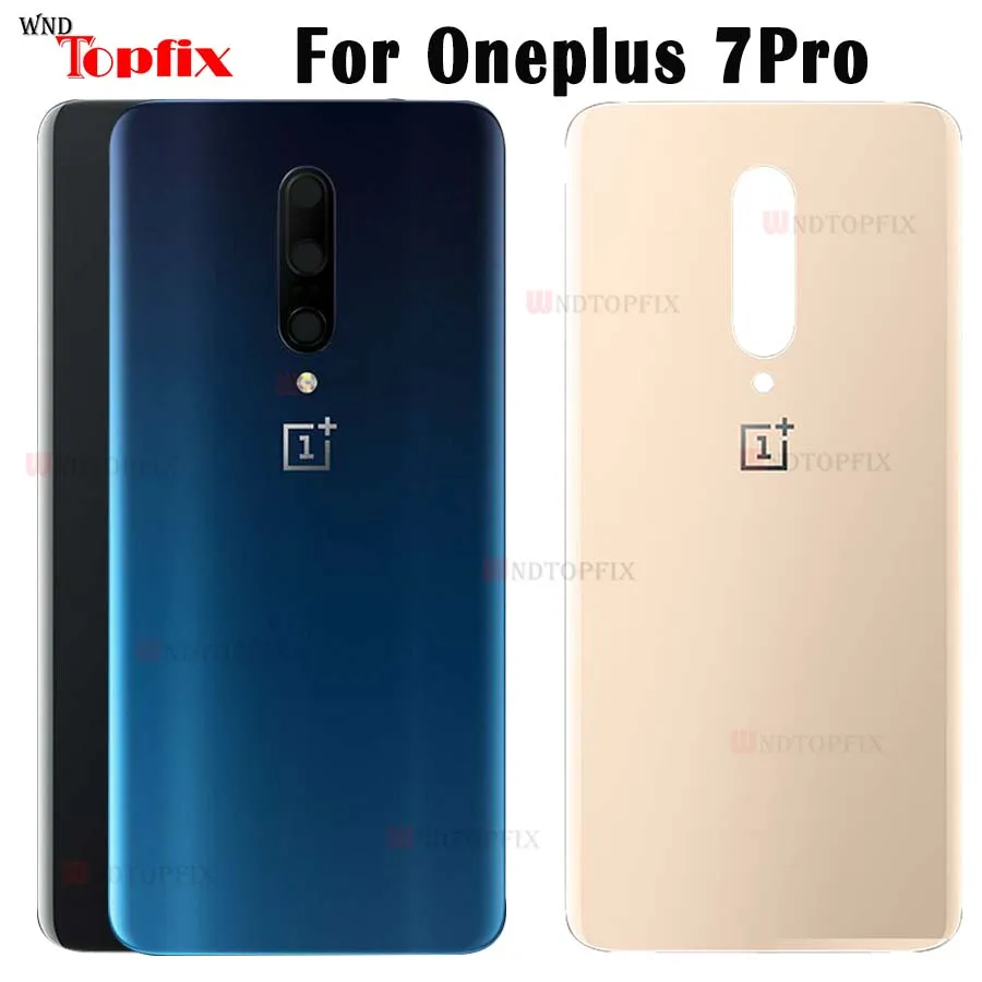 3D стекло для OnePlus 7Pro Задняя крышка батареи дверь задняя стекло для Oneplus 7Pro крышка батареи 1+ 7Pro Корпус чехол с объективом камеры