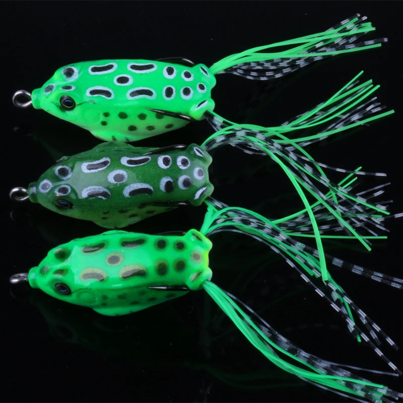 Frog Lure Green Soft Fishing Lure 50mm 8.5g Pesca 3pcsin Fishing Lures