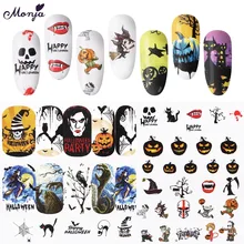 

48pcs Christmas Halloween Nail Art Sticker for Manicure Snow Transfer Decals Nails Foil for Nail Decoration Accessories Nails