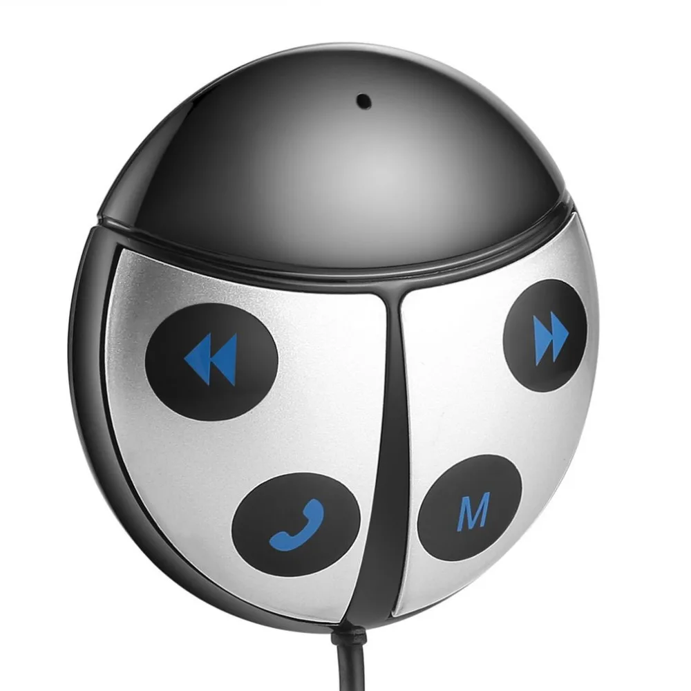 Новая Милая Божья коровка форма беспроводной Bluetooth передатчик приемник Bluetooth автомобильный комплект громкой связи FM модулятор с светодиодный экран