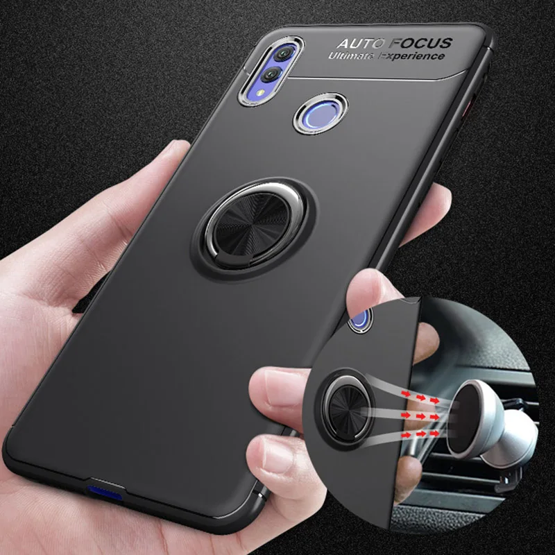 For Huawei Mate 10 case Silicone Car Holder Magnetic Finger Ring Stand TPU Shockproof Case Honor V10 P20 20 |