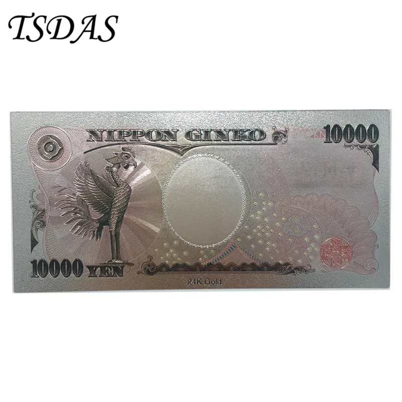 10 шт./лот японские серебряные банкноты, 10000 иен золотые банкноты для украшения дома