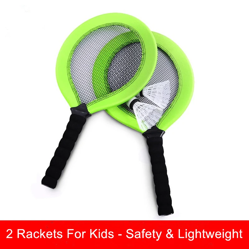 2pcs Light Weight Children Badminton Racket Sports Toy 1pcs Inflatable Ball 