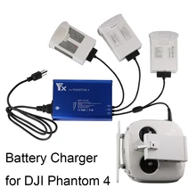 4 in 1 Charger HUB Quick Intelligent Charging For DJI Phantom 4 pro Advanced 4A Drone battery Remote Controller Accessories