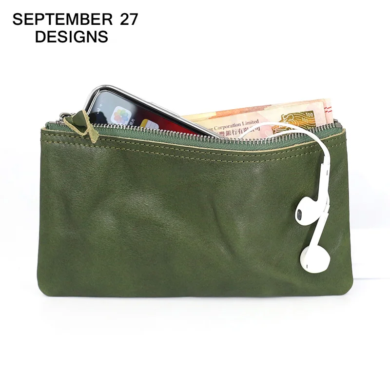 Feminina de Couro Bolsas de Couro das Senhoras Carteiras do Telefone Bolsa de Moeda Bolsa de Dinheiro Carteira Longa Genuíno Moda Zíper Fino Feminino Pequena