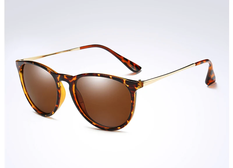 ELITERA солнцезащитные очки для женщин и мужчин, поляризованные женские солнцезащитные очки для вождения, для улицы, роскошные женские солнцезащитные очки, аксессуары с чехлом, чехол - Цвет линз: leopard brown
