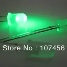 100 шт 5 мм зеленый Ультра яркий рассеянный зеленые светодиодные лампы Новая 5 мм светоизлучающий диод