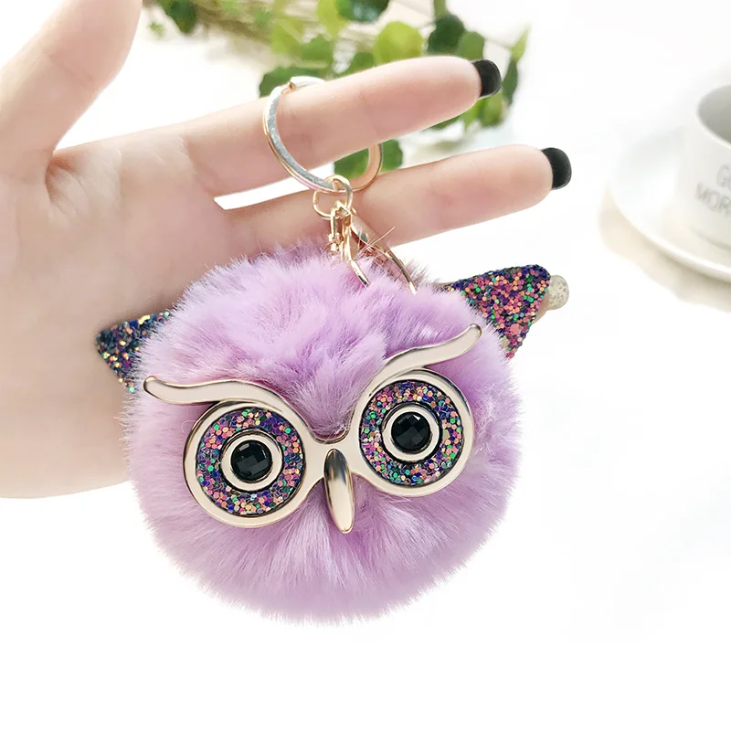

Big Eyes Owl Head Keychain for Women Fashion Cute Fantastic Beasts Key Chain for Female and Children Gifts for Women Llaveros