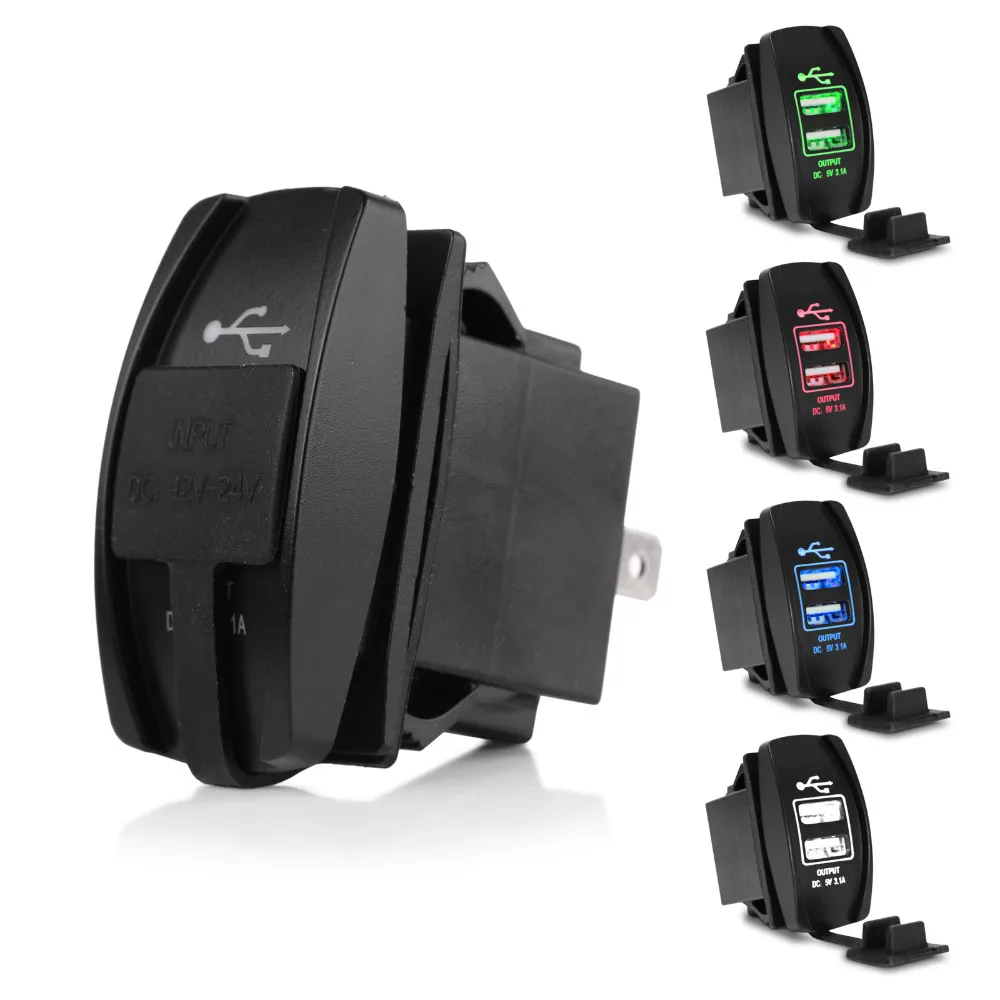 

Universal Dual USB Car Charger Power Adapter 5V 3.1A Dual USB Socket Charger For iPhone 5 6 6S Ipad Samsung Tablet Car-Charger