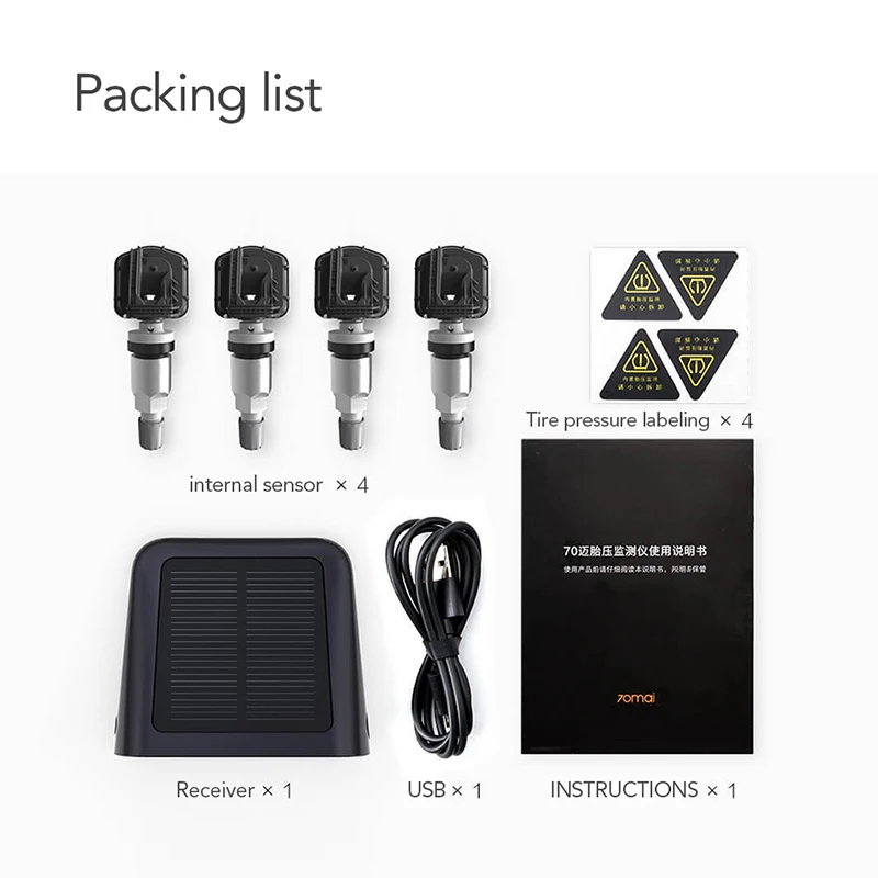 Xiaomi 70mai TPMS система контроля давления в шинах солнечная энергия жк дисплей Android