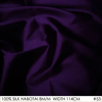 

SILK HABOTAI 114cm width 8momme/100%Natural Silk Lining Factory Direct Batik Painting DIY Patchwork Fabric Dark Purple NO53