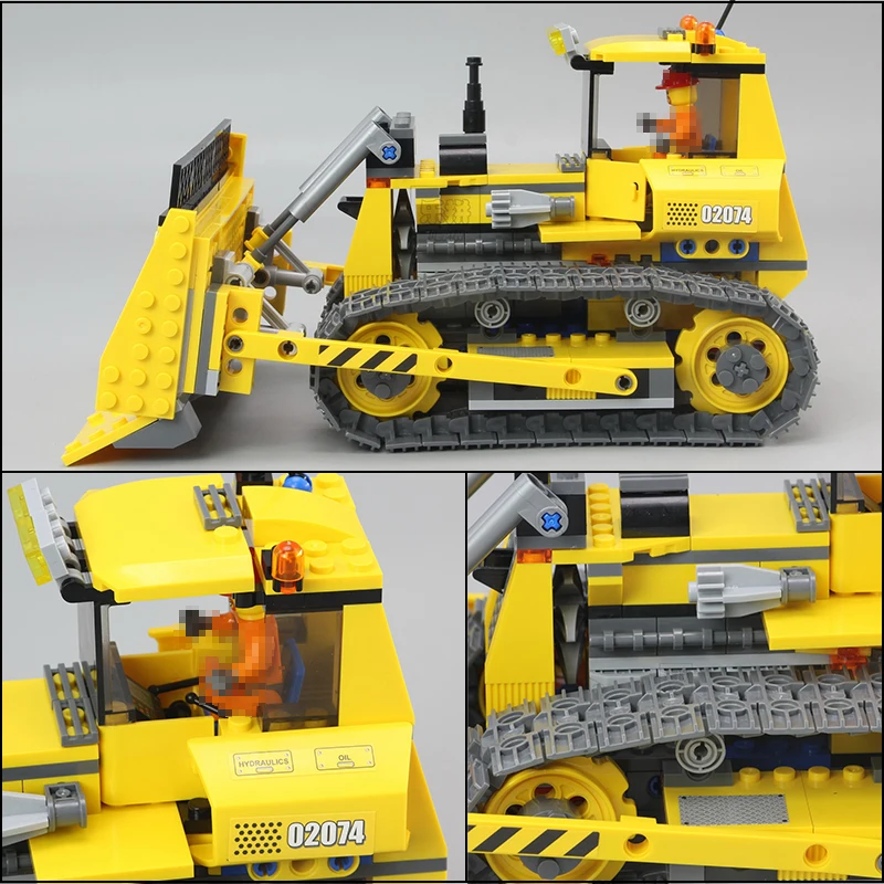 Legoed technic toy 7685 City Construction Bulldozer Small Dozer Model Car Building Block Brick Legoing Toy Christmas Gift Legoed technic toy 7685 City Construction Bulldozer Small Dozer Model Car Building Block Brick Legoing Toy Christmas Gift