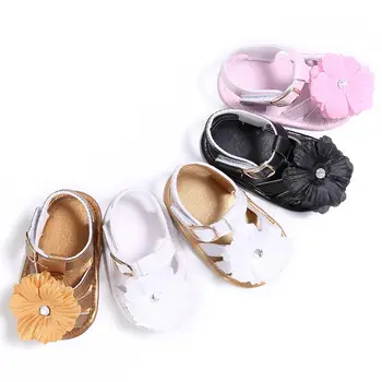 

Newborn Baby Girl Shoes Summer Flowers Prewalkers Infant Soft Sole Princess Girls First Walkers Pram Crib Anti-slip Shoes