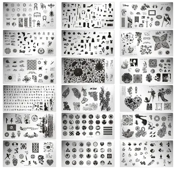 

1pc Multi-designs Nail Stamping Template Plates Flowers Animal Image Rectangle Nail Art Stamp Plate Manicure Stencils Tools MLO