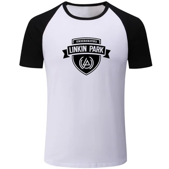 

Rock Band Linkin Park Fans Raglan Short T Shirt Men Women Patchwork Girl's Boy's T-shirt Street Style Fitness Tshirt Unisex Tops
