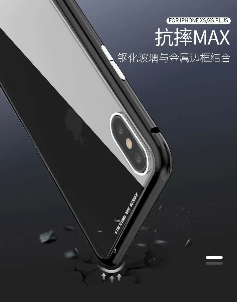 Чехол Luphie для iPhone XS Max/XR Алюминиевый металлический каркас пограничный бампер
