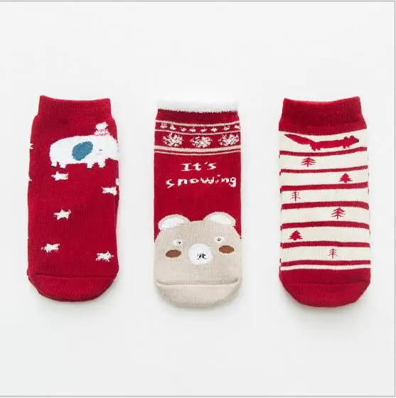 3 пары в упаковке детская Носки на осень-зиму толстые теплые Детские носки для мальчиков и девочек - Цвет: 1
