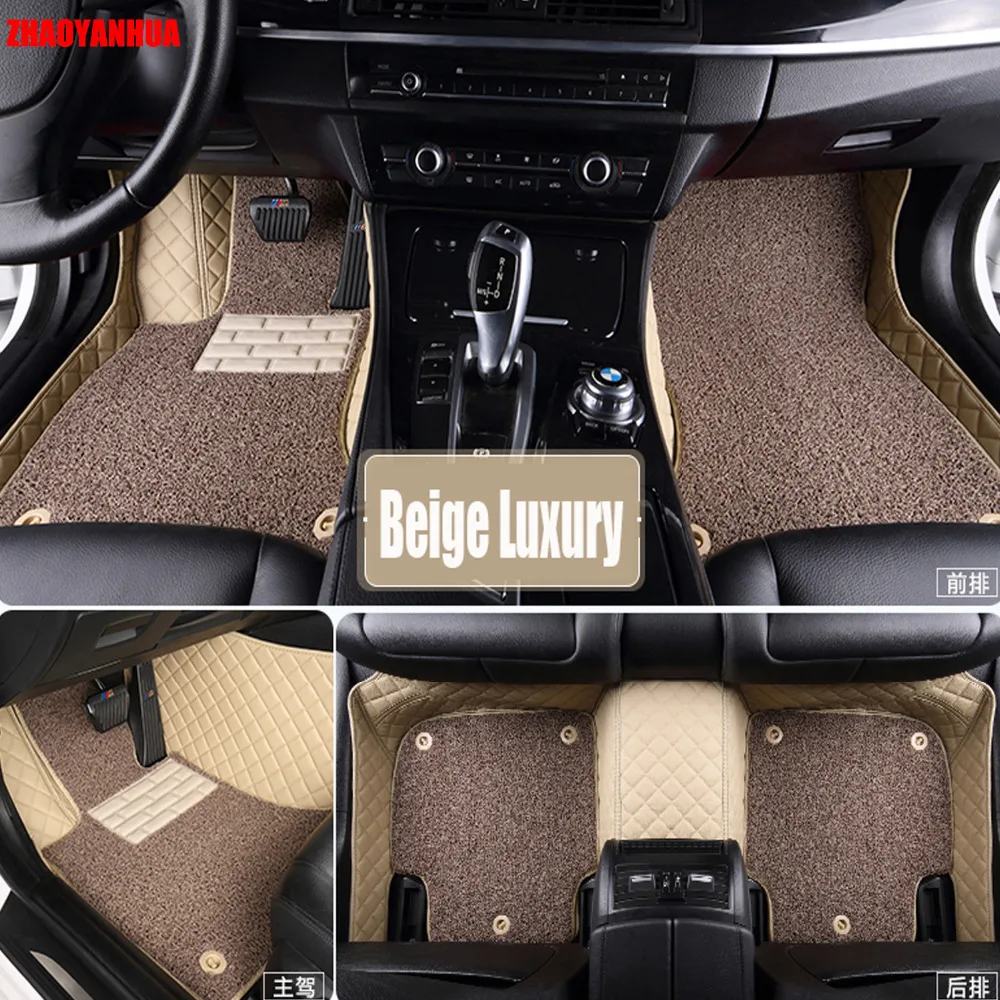 ZHAOYANHUA Car floor mats special for BMW X5 E70 F15 Leather heavy duty
