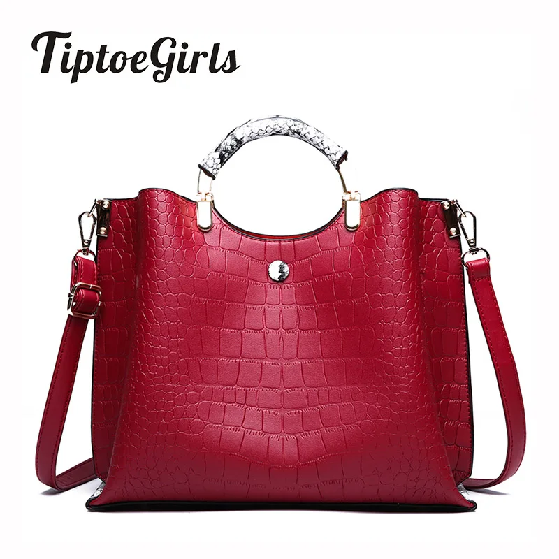 

Personality Crocodile Lady Handbag New Fashion High Quality Large Capacity Casual Joker Shoulder Messenger Bag