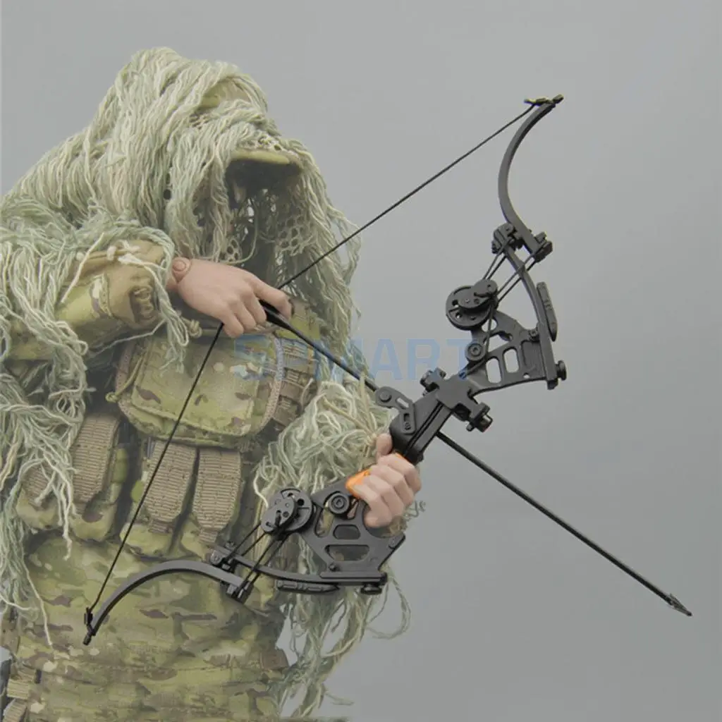 

1/6 Scale Compound Bow With 8pcs Arrows Fit 12' Solider Model Toy ZY TOYS
