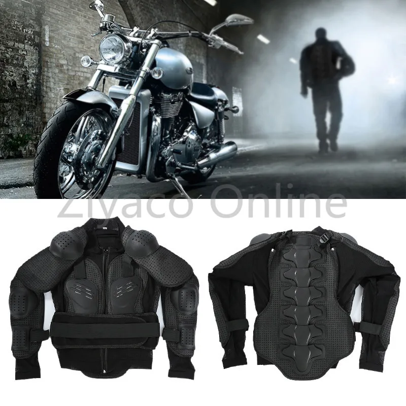 

Black M-XXXL Moto Motorcross Racing Motorcycle Body Protection Prevent Impact Armor Jackets Gear Spine Chest Protective