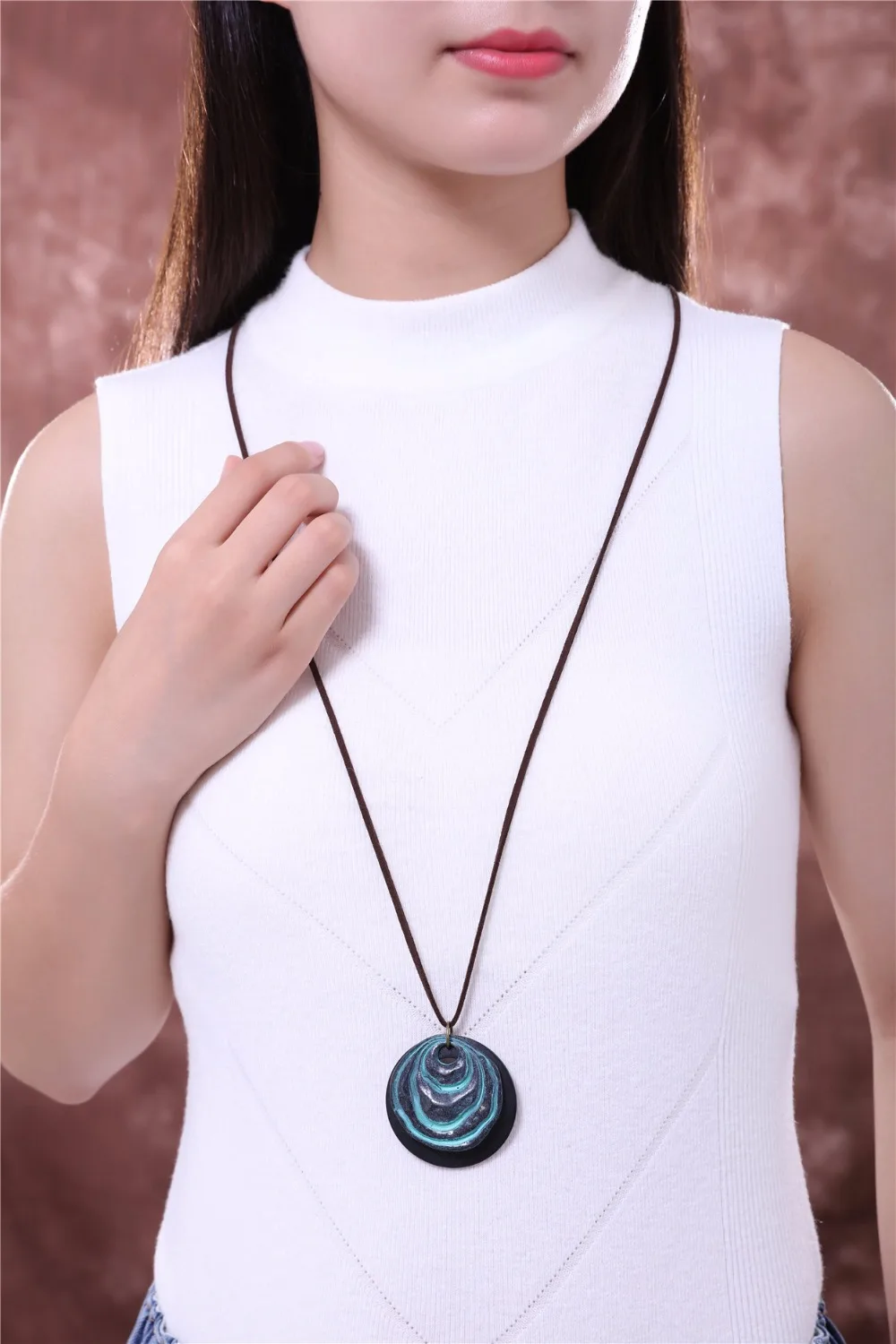Женские украшения основа для кулонов и ожерелья старинные длинное ожерелье женщин подарок на год ожерелье Mujer