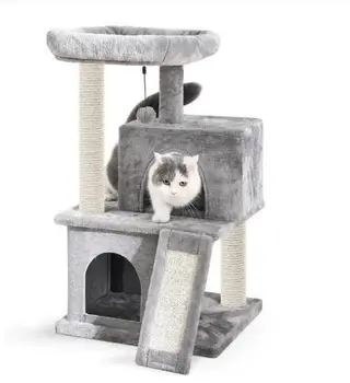 Pet Cat Tree Condo House Scratcher Scratching Post Climbing Tree Toys for Cat Kitten Protecting Furniture Fast Domestic Delivery 16