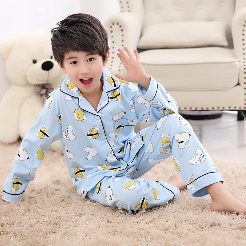

2018 Autumn Winter Children fashion Pajamas suit for kids Long Sleeve Cotton Kids Girl Clothes Warm Children's Pyjamas Boy Gift