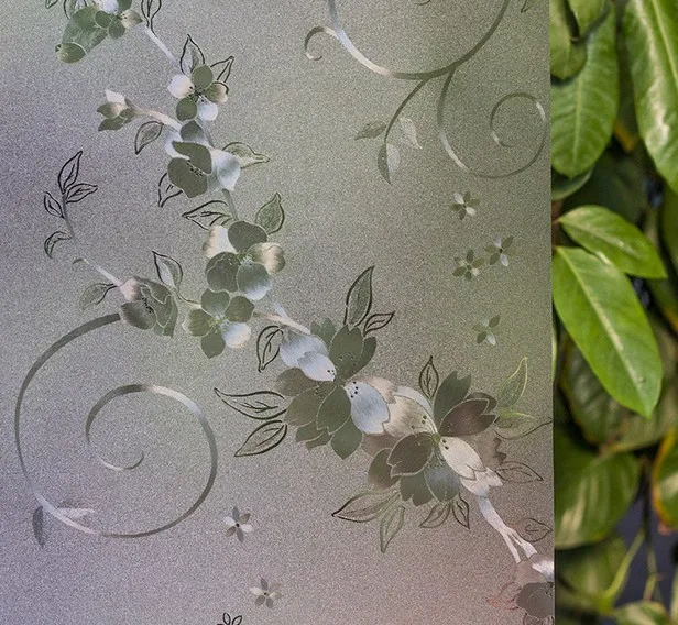 Не клейкая оконная пленка, долговечная, быстрая, сделай сам, 2 м, легко удаляется, Травленое, многоцветное украшение для УФ-отторжения, f001