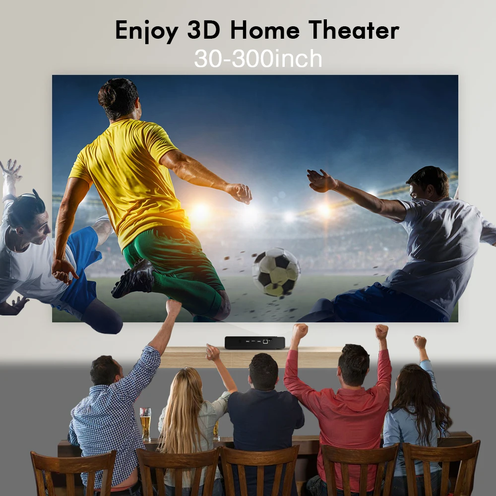 BYINTEK OVNI R15 Smart Android WIFI Video Cine en Casa LED láser portátil USB Mini HD DLP 3D proyector para la HD 1080 P HD HDMI 4 K