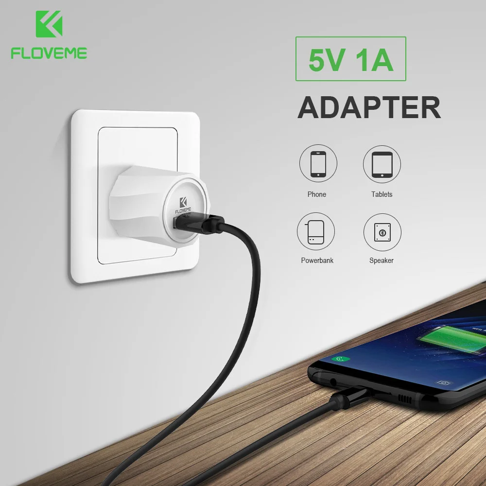 FLOVEME USB зарядное устройство 5V 1A универсальное портативное для путешествий