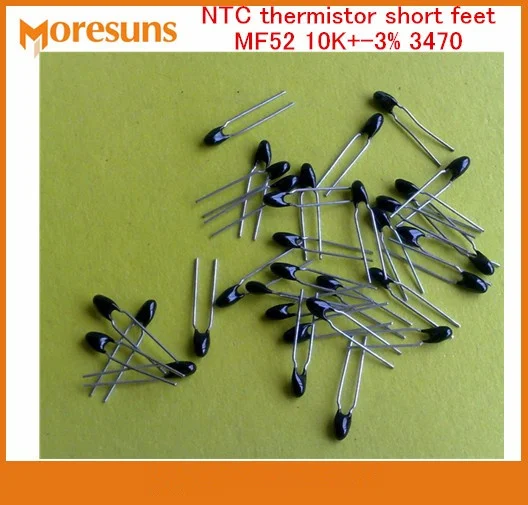 

Fast Free Ship 500pcs/lot NTC thermistor short feet MF52 10K+-3% 3470
