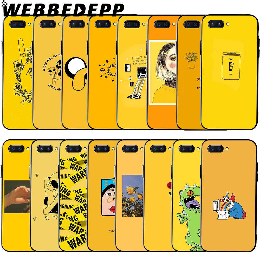 Webbedepp Kuning Estetika Ilustrasi Soft Case Untuk Huawei Kehormatan 6 7A Pro 7C 8C 7X8X8 9 10 Lite Note10 Kasus Telepon Penutup AliExpress