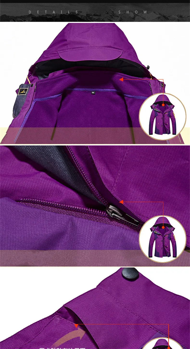 Jaquetas ao ar Livre de Acampamento Cabolsas + Calça Unco Boror High End Casais Caminhadas Jaqueta Cabolsa Escalada Três-in-one Terno M-8xl 2021new & 25 Jaqueta Casaco Escalada Três-in-one Casacos + calça Terno M-8XL