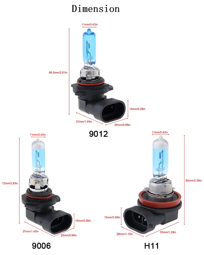 2 шт. 9006/9012/H11 галогенная лампа для автомобилей 12В 55 Вт 6000K автомобильные галогеновые лампы для фар Белый супер яркий автомобиль ксеноновая фара передние фары противотуманные лампы